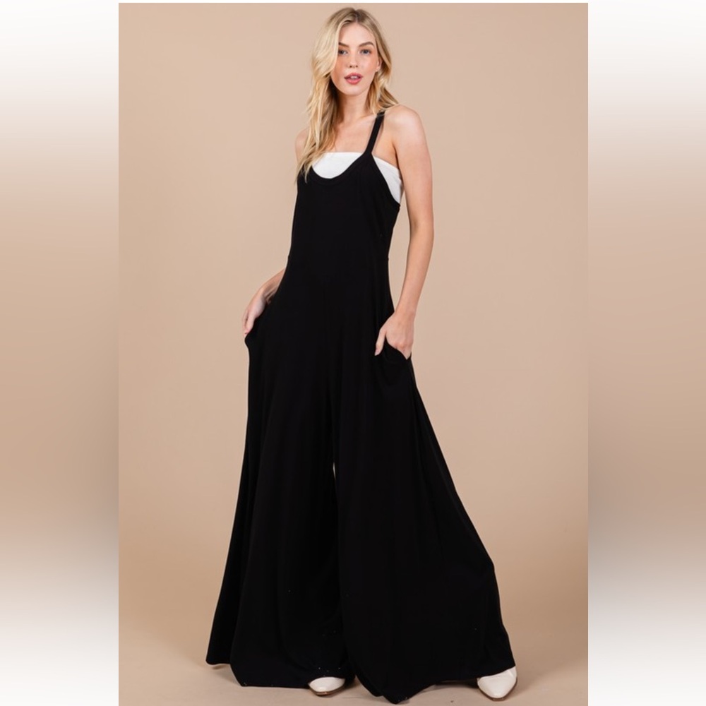 Fabulous Solid Wide Leg Knit Jumpsuit